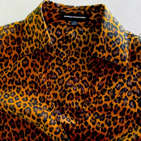Express brand leopard blouse shirt - Picture 8 of 9